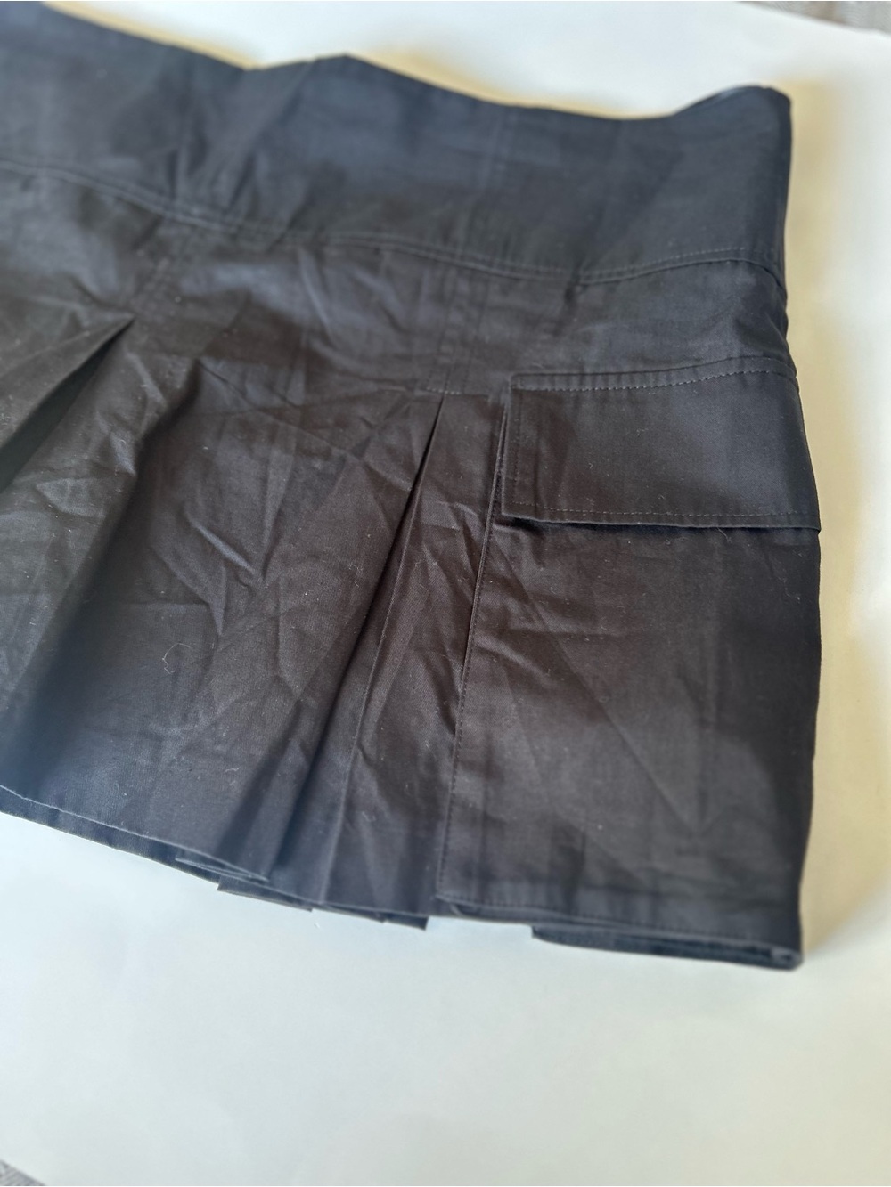 NEW Black Pleated Mini Skort Shorts - Picture 2 of 7